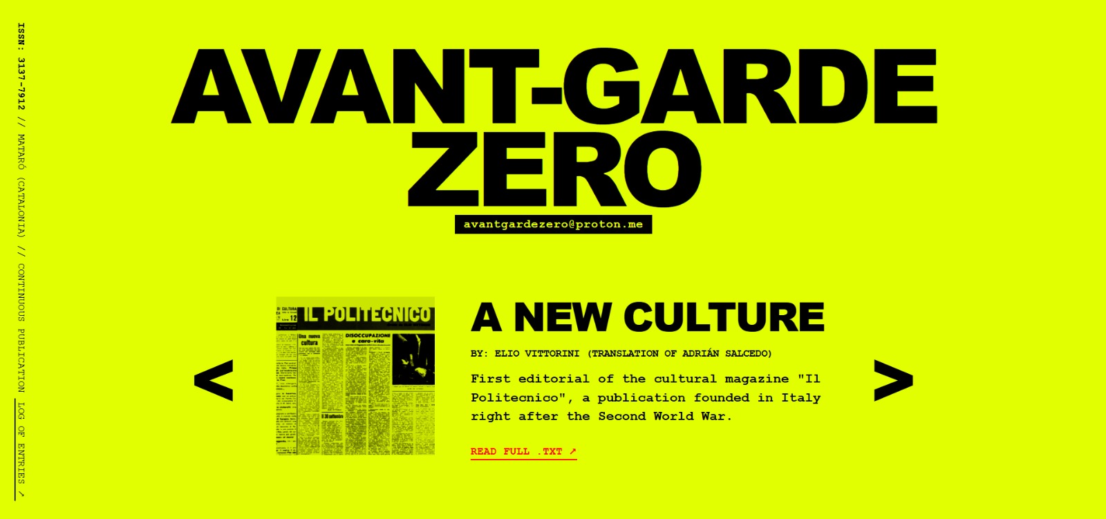 Avant-garde zero